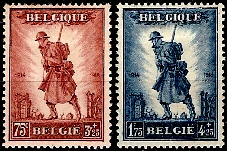 Timbre Belgique Yvert 351/352