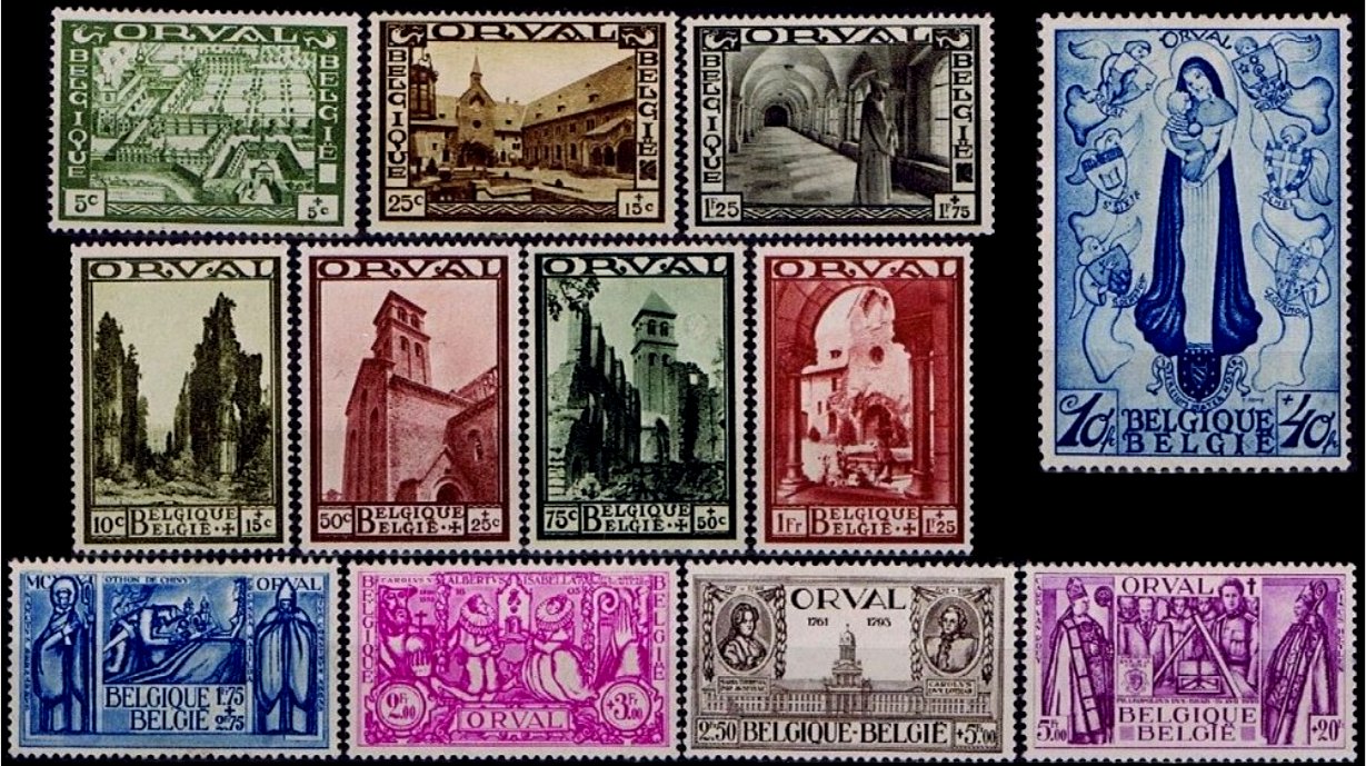 Timbre Belgique Yvert 363/374