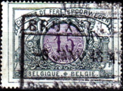 Timbre Belgique Yvert Chemin Fer 29