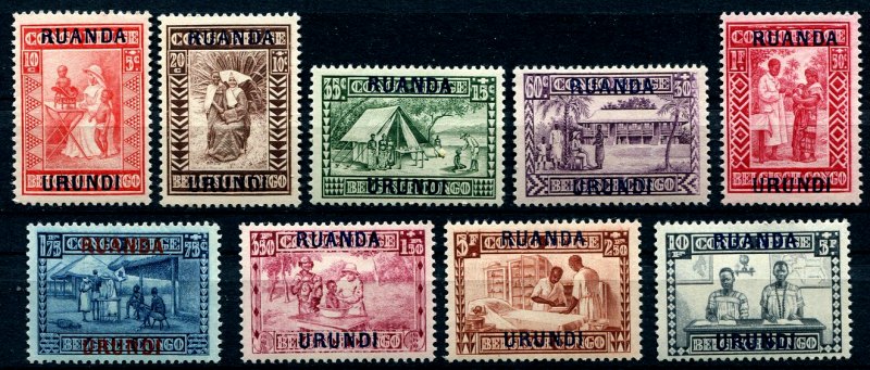 Timbres Ruanda Urundi Yvert 81/89