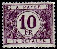 Timbre Belgique Yvert Taxe 65