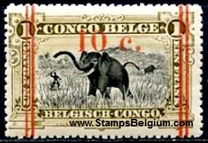 Timbre Congo Belge Yvert 101