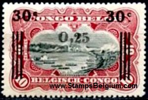 Timbre Congo Belge Yvert 105
