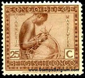 Timbre Congo Belge Yvert 110