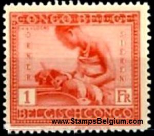 Timbre Congo Belge Yvert 128