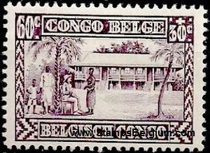 Timbre Congo Belge Yvert 153