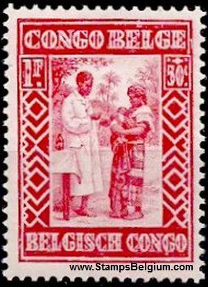 Timbre Congo Belge Yvert 154