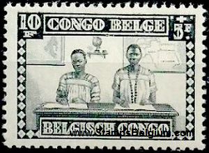 Timbre Congo Belge Yvert 158