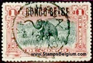 Timbre Congo Belge Yvert 36