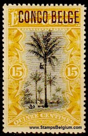 Timbre Congo Belge Yvert 42