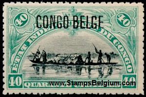 Timbre Congo Belge Yvert 44