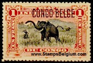 Timbre Congo Belge Yvert 46