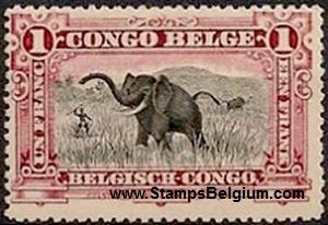 Timbre Congo Belge Yvert 60