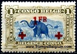 Timbre Congo Belge Yvert 78
