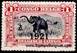 Timbre Congo Belge Yvert 91