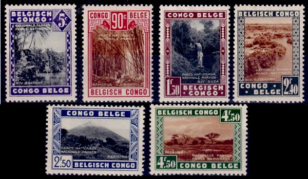Timbre Congo Belge Yvert 197/202 - Click Image to Close