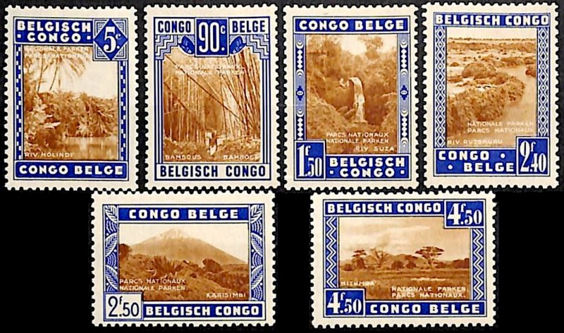 Timbre Congo Belge Yvert 203/208