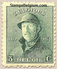 Timbre Belgique Yvert 167
