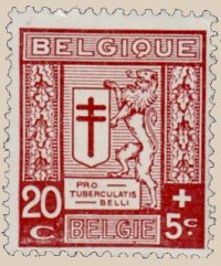 Timbre Belgique Yvert 241