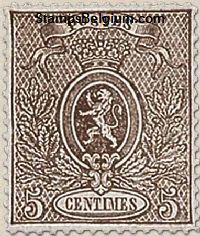 Timbre Belgique Yvert 25