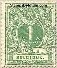 Timbre Belgique Yvert 26