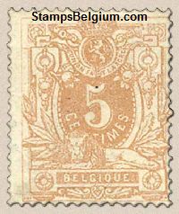 Timbre Belgique Yvert 28