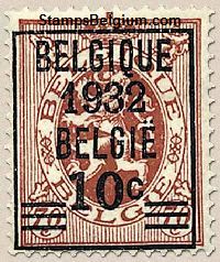 Timbre Belgique Yvert 334