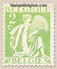 Timbre Belgique Yvert 335