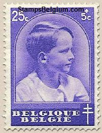 Timbre Belgique Yvert 439
