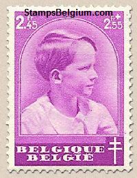 Timbre Belgique Yvert 445