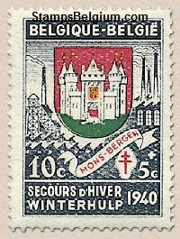 Timbre Belgique Yvert 538