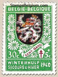 Timbre Belgique Yvert 539
