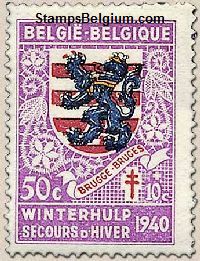Timbre Belgique Yvert 541
