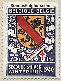Timbre Belgique Yvert 542