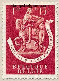 Timbre Belgique Yvert 607