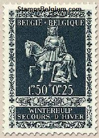 Timbre Belgique Yvert 608