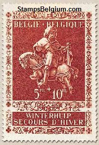 Timbre Belgique Yvert 612