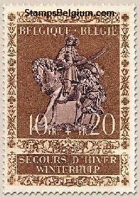 Timbre Belgique Yvert 613