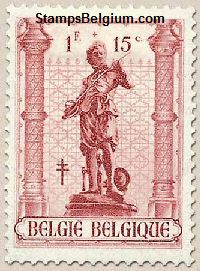 Timbre Belgique Yvert 619