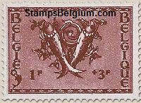 Timbre Belgique Yvert 627