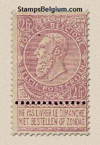 Timbre Belgique Yvert 66