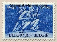 Timbre Belgique Yvert 708