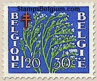Timbre Belgique Yvert 837