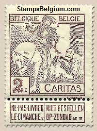 Timbre Belgique Yvert 85