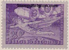 Timbre Belgique Yvert Aérienne 14