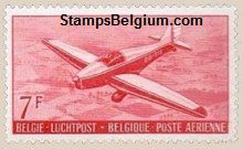 Timbre Belgique Yvert Aérienne 27