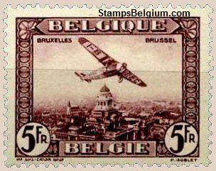 Timbre Belgique Yvert Aérienne 4