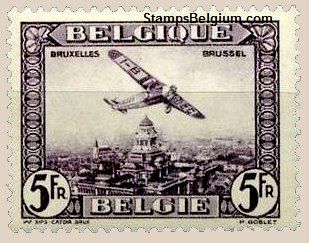 Timbre Belgique Yvert Aérienne 5