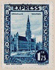 Timbre Belgique Yvert Expres 1 - Belgium Scott E1