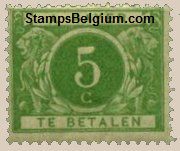 Timbre Belgique Yvert Taxe 3 - Belgium Scott J3